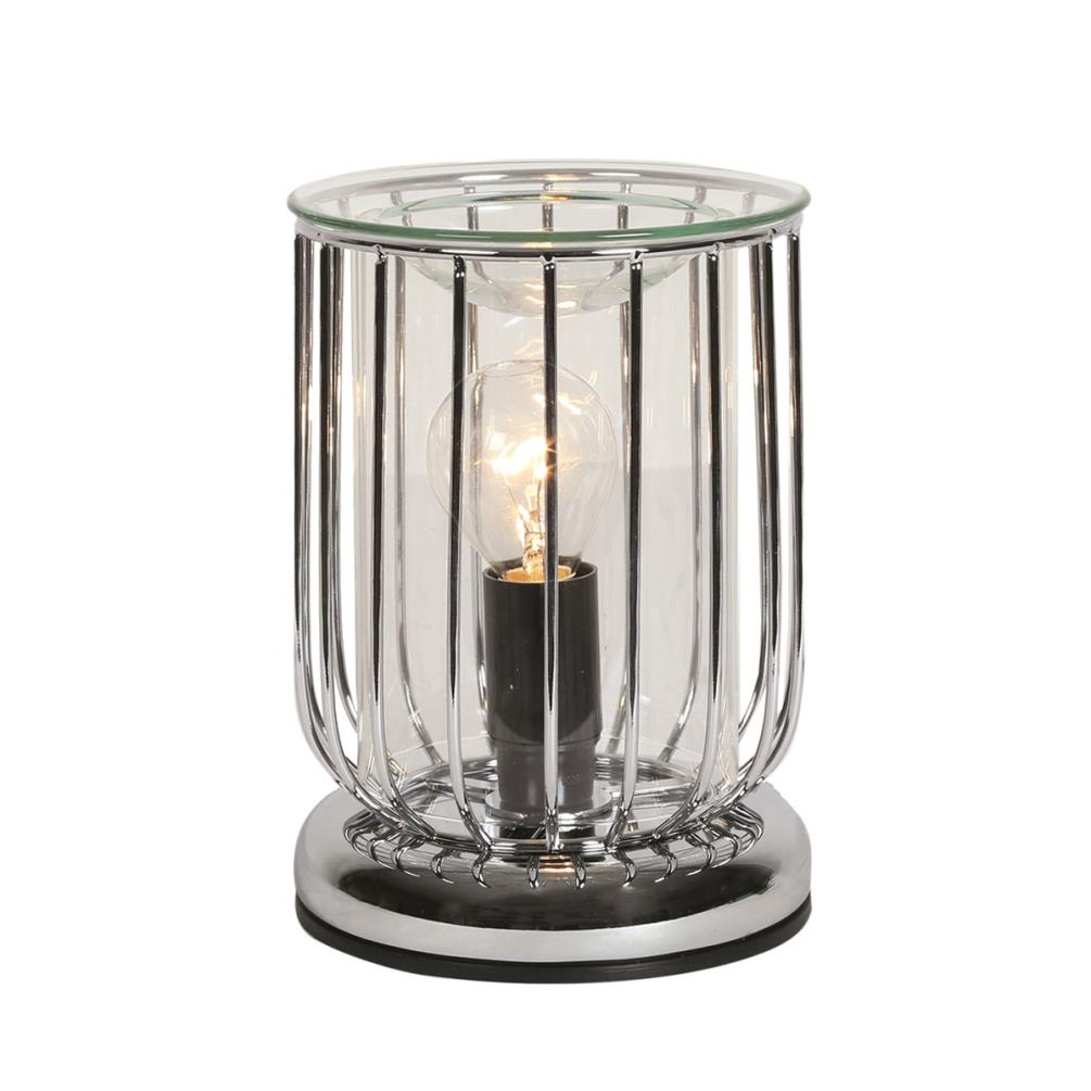 Aroma Chrome Industrial Cylinder Touch Electric Wax Melt Warmer £25.19